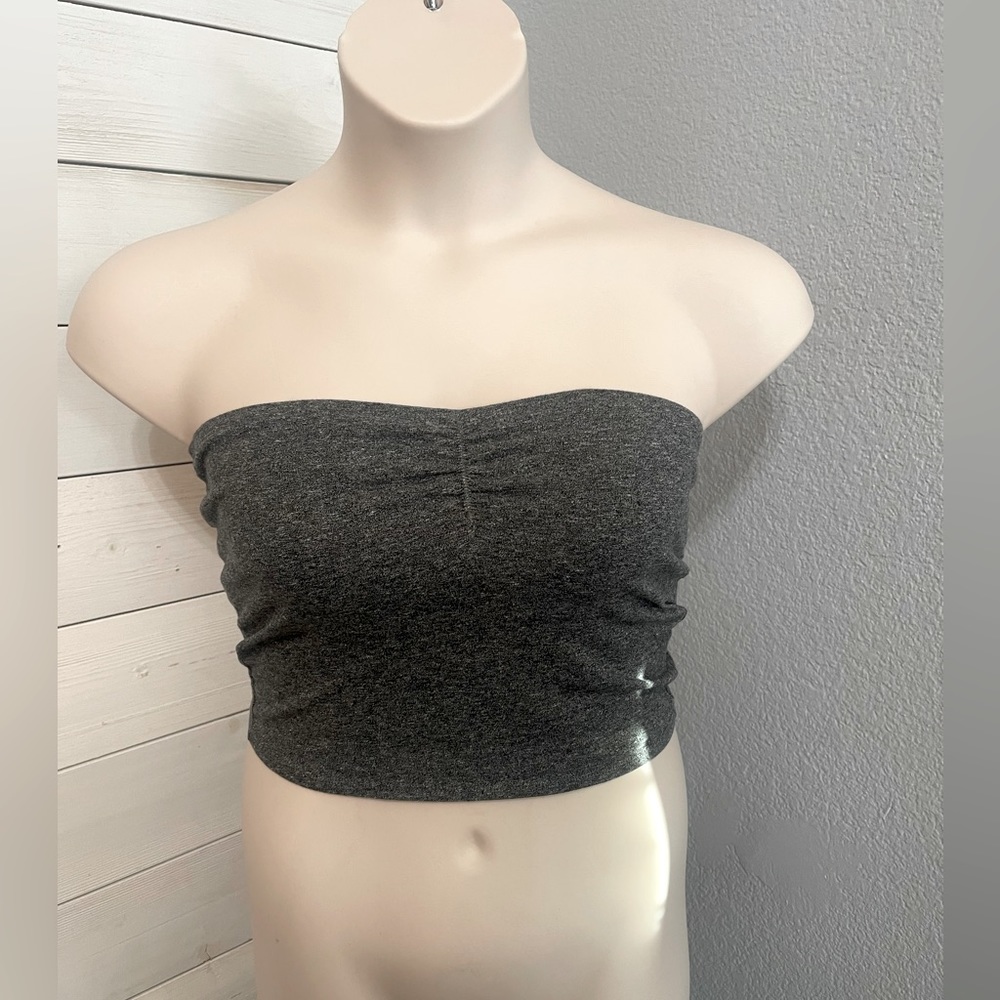 Dark grey tube top